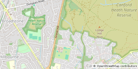 Map of Poole, Dorset