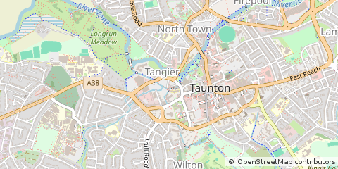 Map of Taunton, Somerset
