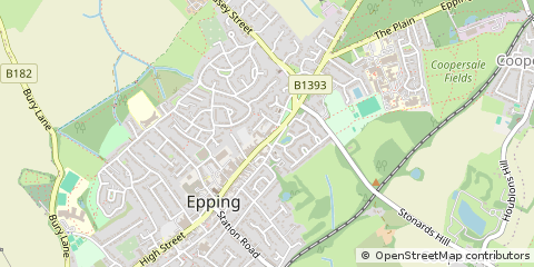 Map of Epping, Essex