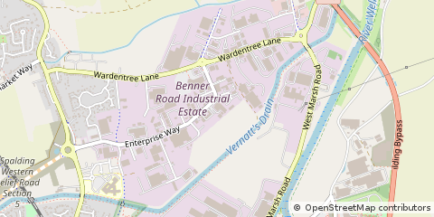 Map of Spalding, Lincolnshire