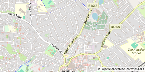 Map of Hinckley