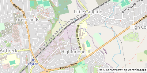 Map of Blackpool, Lancashire