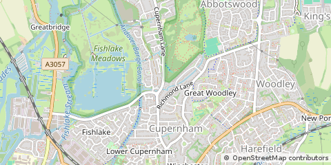 Map of Romsey, Hampshire