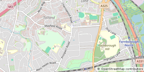 Map of Farnborough