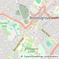 Map of Bromsgrove, Worcestershire
