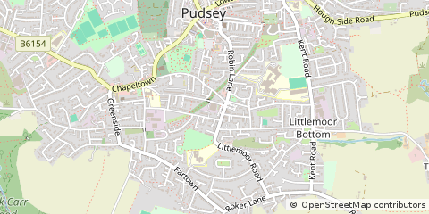 Map of Pudsey, West Yorkshire