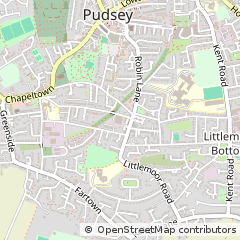 Map of Pudsey, West Yorkshire