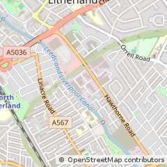 Map of Hawthorne Bootle, Liverpool