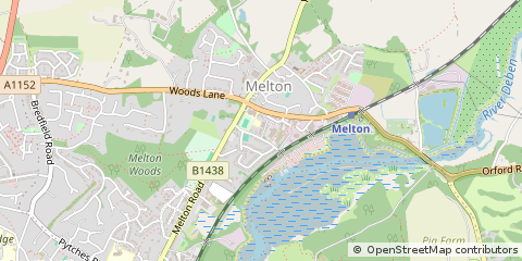 Map of Woodbridge, Suffolk