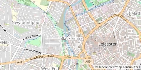 Map of Leicester