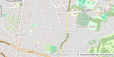 Map of Bournemouth, Dorset