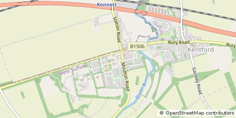 Map of Newmarket, Suffolk