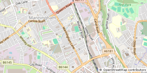 Map of Bradford, West Yorkshire