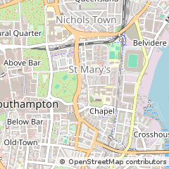 Map of Southampton, Hampshire