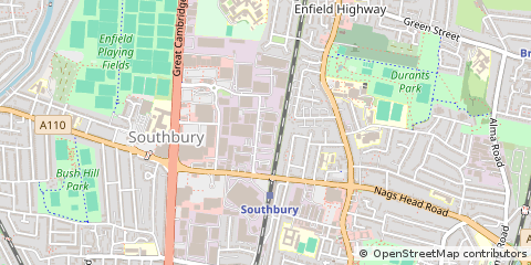 Map of Enfield, Middlesex