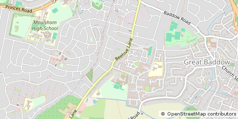 Map of Chelmsford, Essex
