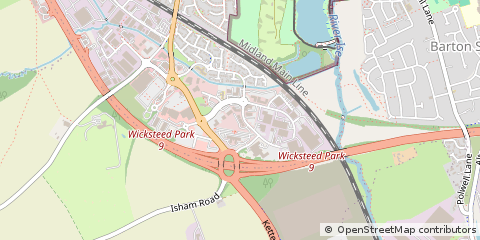 Map of Kettering, Northamptonshire