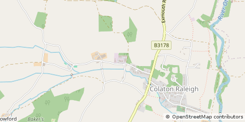 Map of Sidmouth, Devon