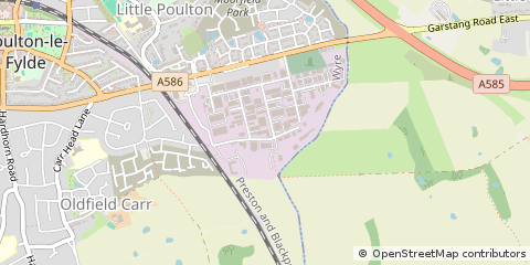 Map of Poulton-LE-Fylde, Lancashire