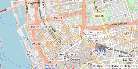 Map of Liverpool, Merseyside