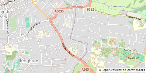 Map of Leicester, Leicestershire
