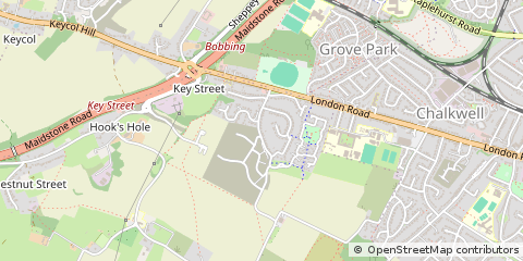 Map of Sittingbourne, Kent