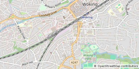 Map of Woking, Surrey