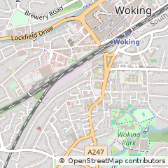 Map of Woking, Surrey