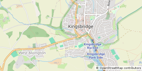Map of Kingsbridge, Devon