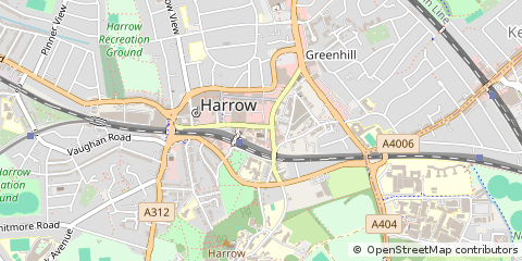 Map of Harrow, Middlesex
