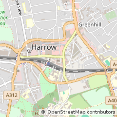Map of Harrow, Middlesex