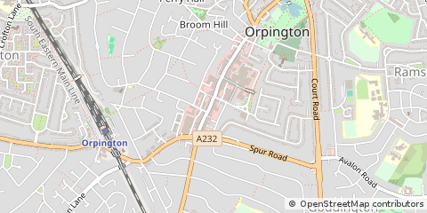 Map of Orpington, Kent