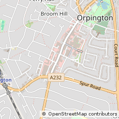Map of Orpington, Kent