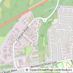 Map of Wimborne, Dorset