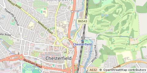 Map of Brimington Road, Chesterfield