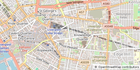Map of Liverpool, Merseyside