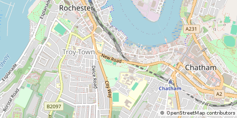 Map of Rochester, Kent