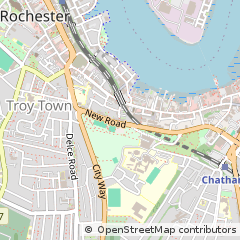 Map of Rochester, Kent