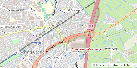 Map of Weston Super Mare, North Somerset