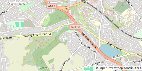 Map of Leeds, West Yorkshire