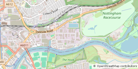 Map of Nottingham, Nottinghamshire