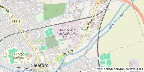 Map of Sleaford, Lincolnshire