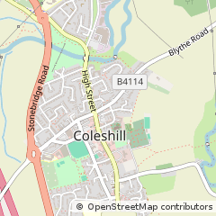 Map of Coleshill, Birmingham