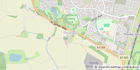 Map of Thorley, Hertfordshire