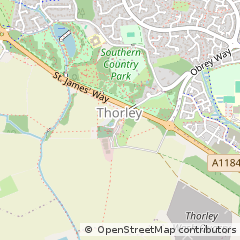 Map of Thorley, Hertfordshire