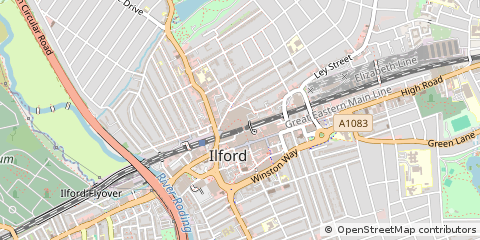 Map of Ilford, Essex