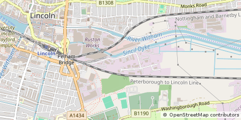 Map of Lincoln, Lincolnshire