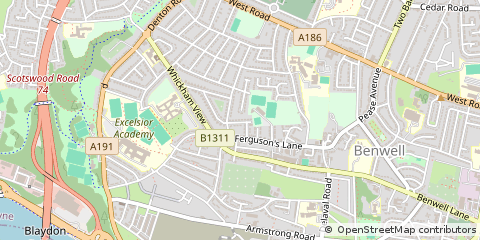 Map of Newcastle Upon Tyne