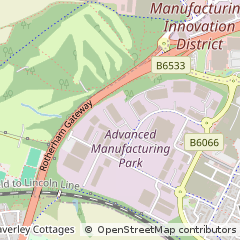 Map of Rotherham, South Yorkshire