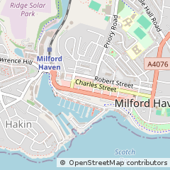 Map of Milford Haven, Pembrokeshire